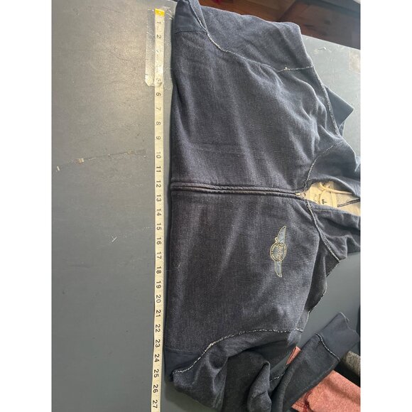 Mickeys Motorcycle Disney Parks Mens Hoodie Sweatshirt XXL Blue Graphic - Picture 10 of 12